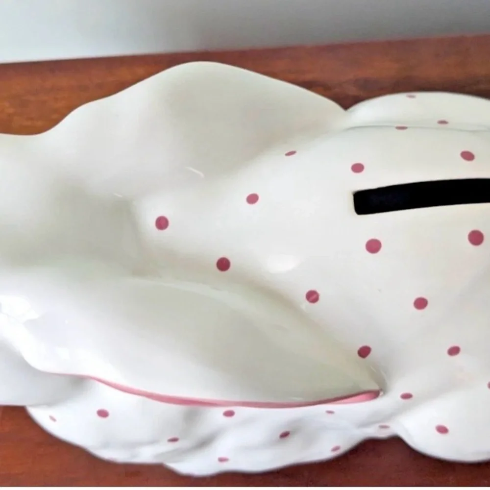 Tiffany & Co. White Ceramic Bunny with Pink Polka Dots - Picture 6 of 8